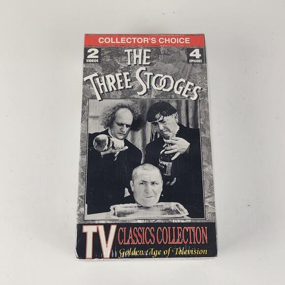 THE THREE STOOGES (2 Videos 4 Episodes) VHS TV Classics Collection Sealed - Picture 1 of 7